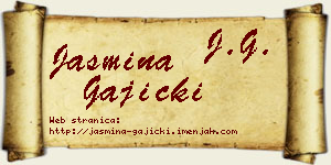 Jasmina Gajicki vizit kartica